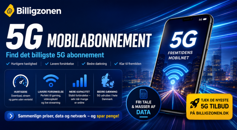 Mobilabonnement med 5g